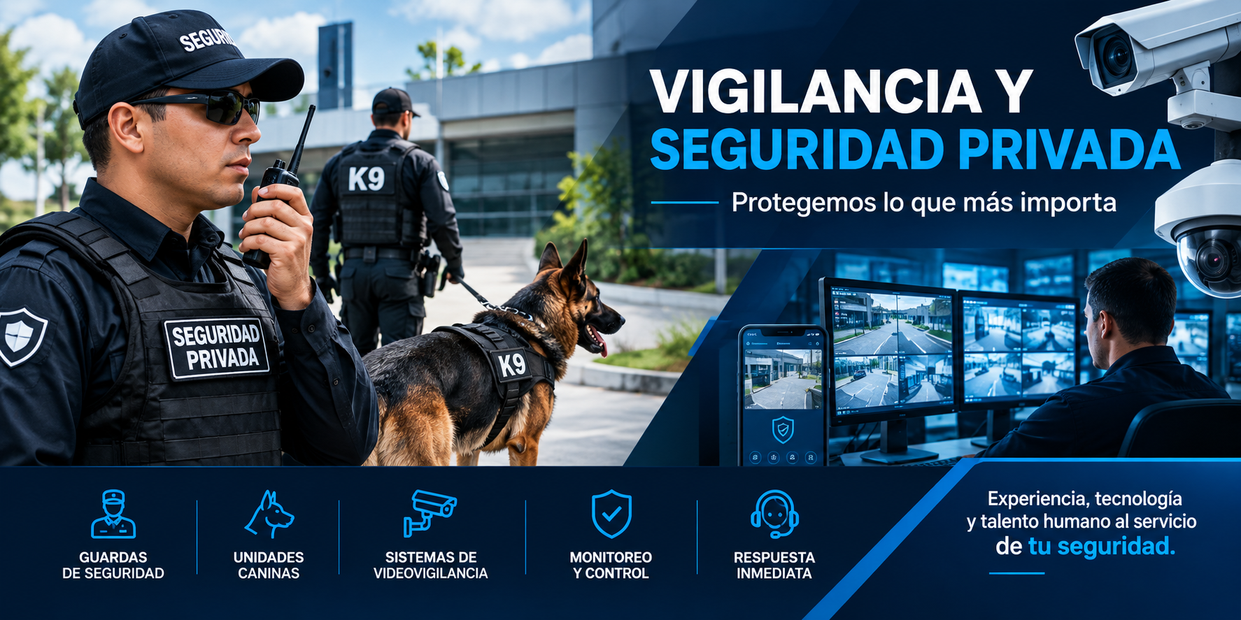 Vigilancia y seguridad privada, física y electrónica